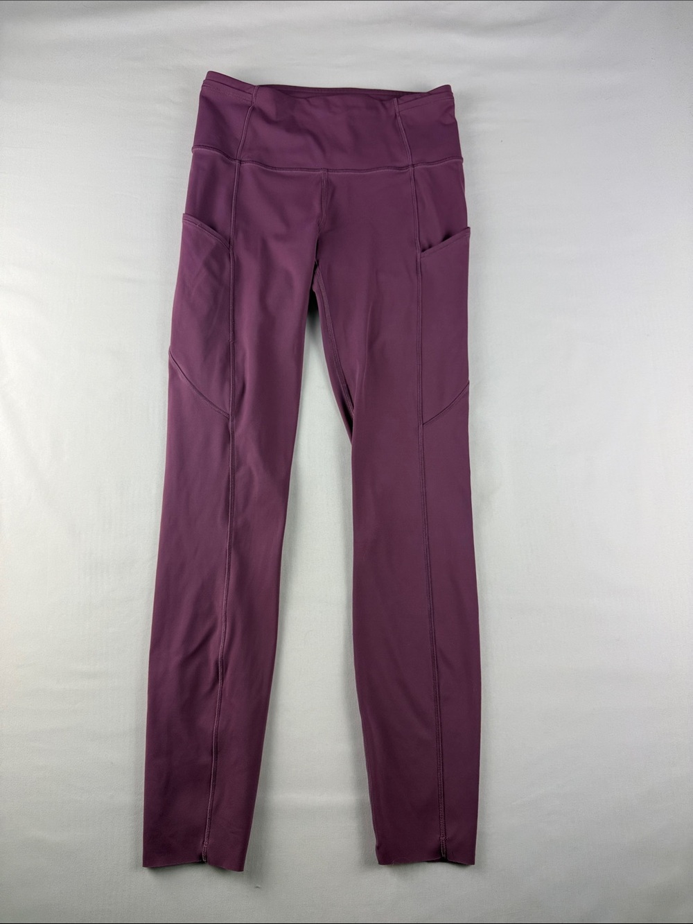 Lululemon Fast & Free 7/8 Tight II *Non-Reflective Nulux 25" Vintage Plum Size 4 - Picture 2 of 12